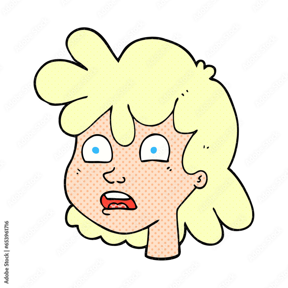 freehand drawn cartoon female face freehand drawn cartoon female face