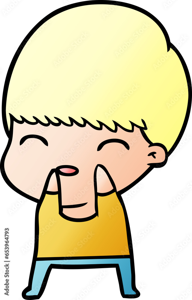 Fototapeta premium happy cartoon boy