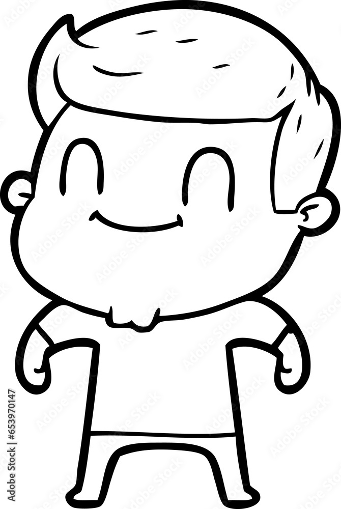 cartoon friendly man