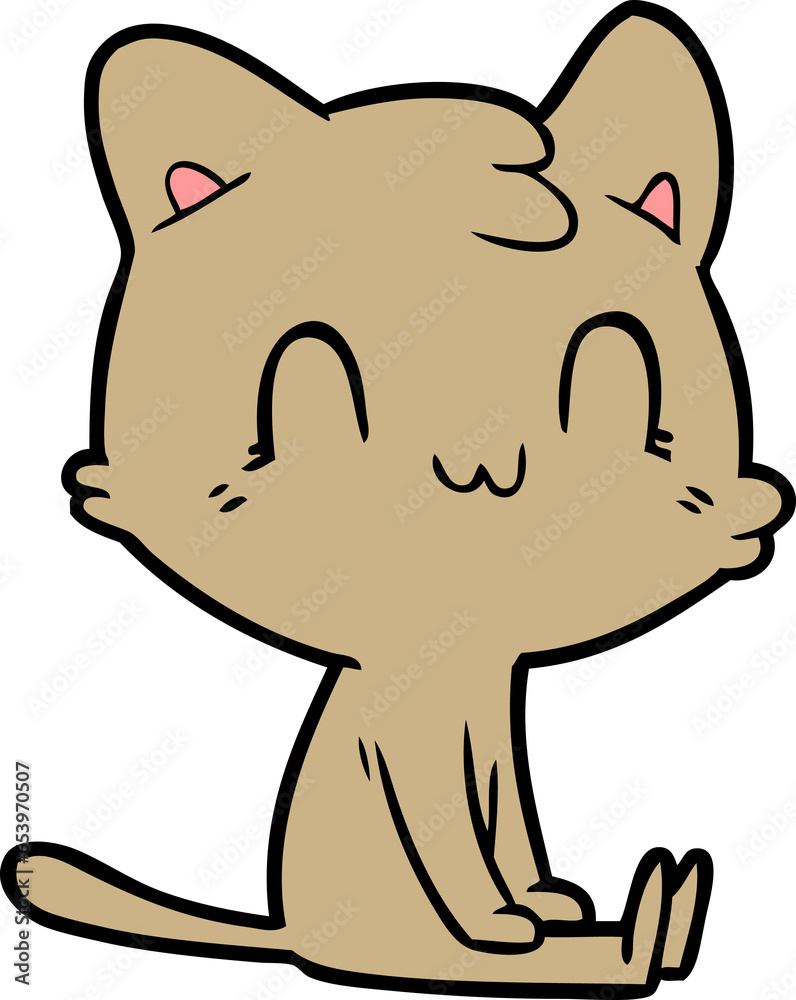 cartoon happy cat cartoon happy cat