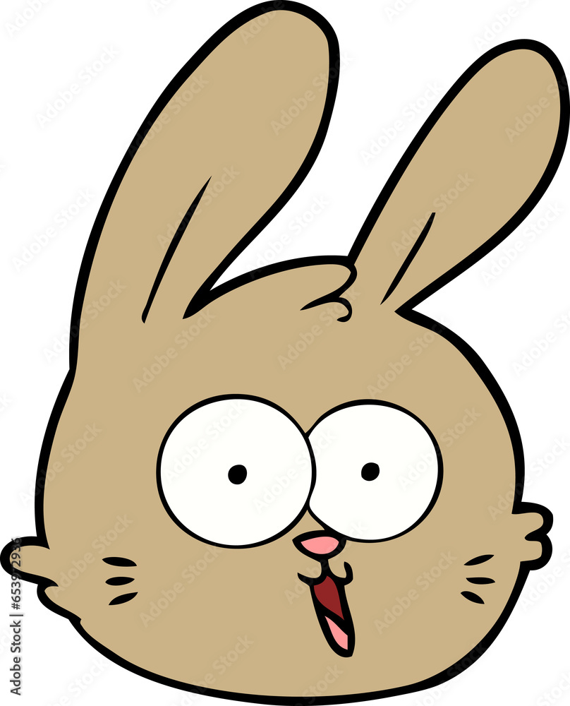 Fototapeta premium cartoon rabbit face