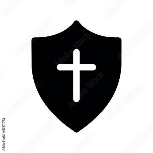 catholic religion shield icon