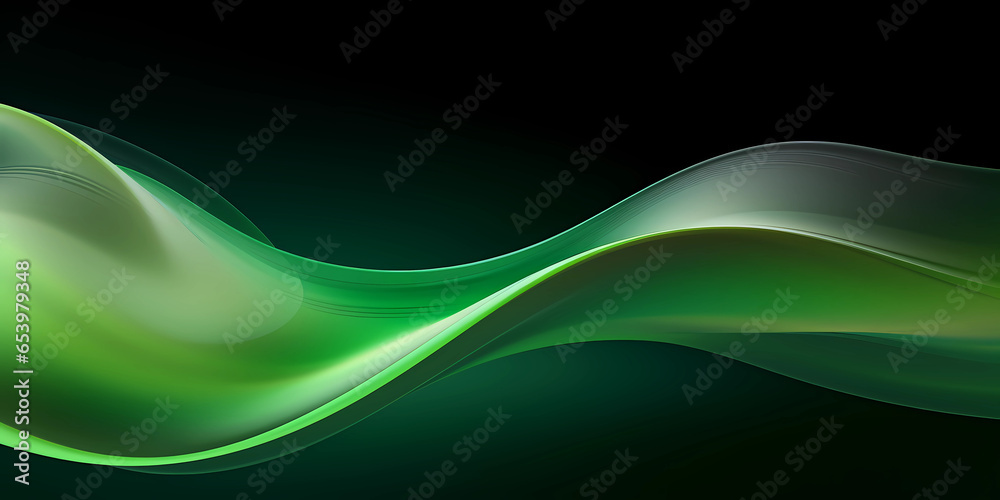 Abstract green wave background Abstract green wave background