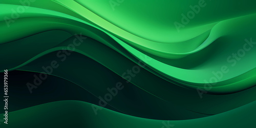 Abstract green wave background