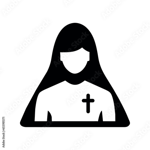 catholic religion nun silhouette