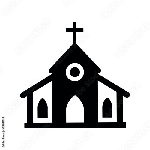 catholic religion chapel silhouette icon