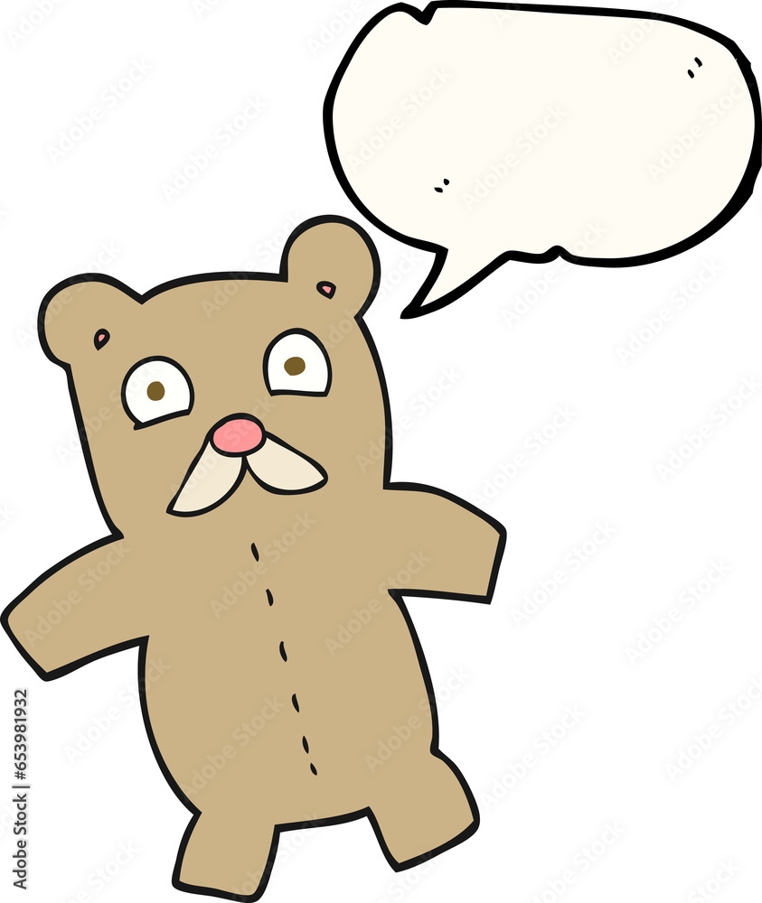 freehand drawn speech bubble cartoon teddy bear freehand drawn speech bubble cartoon teddy bear