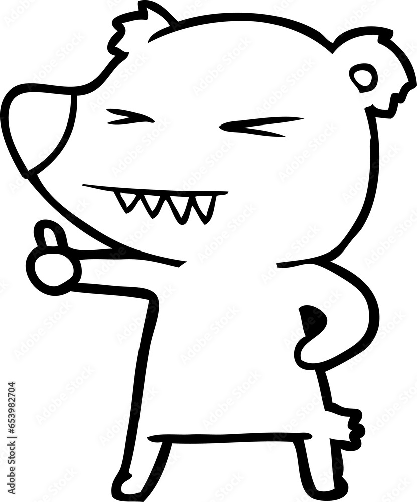 cartoon bear giving thumbs up cartoon bear giving thumbs up