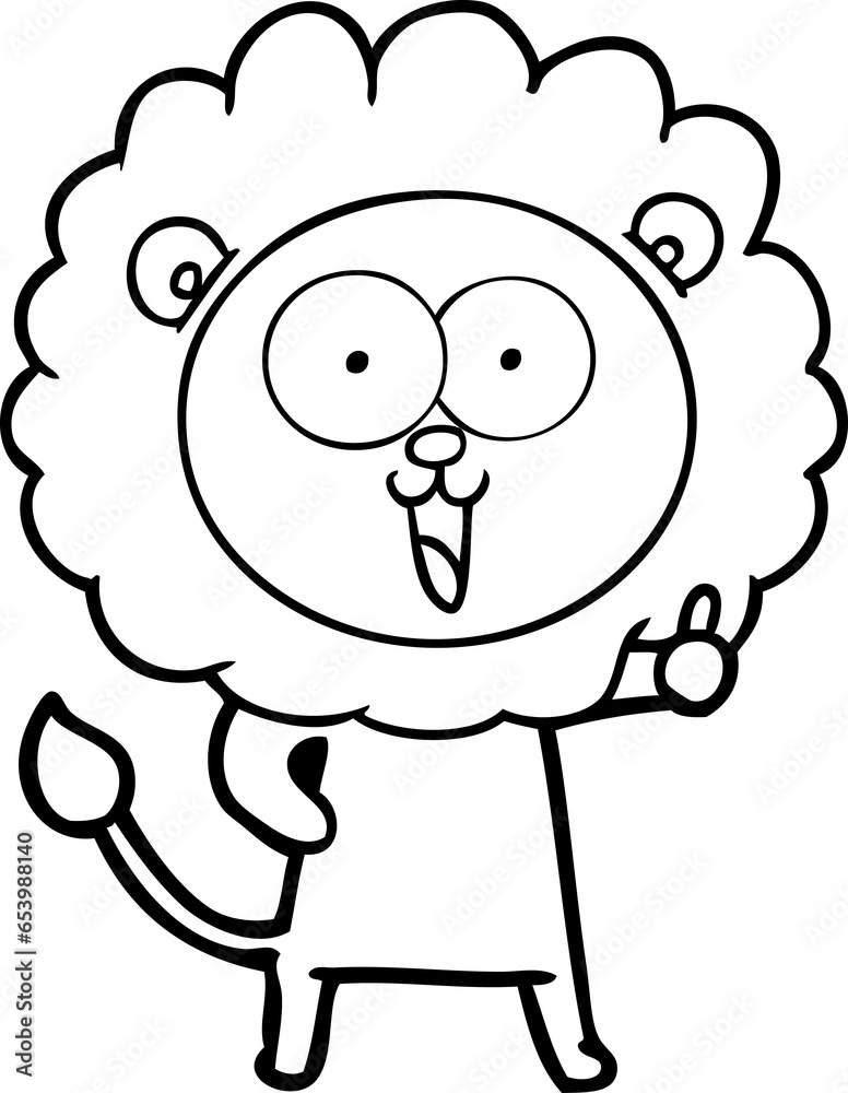 happy cartoon lion happy cartoon lion