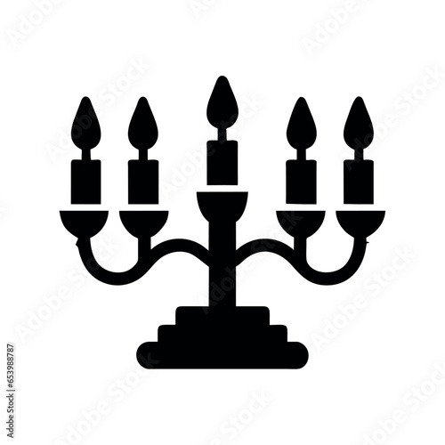 candle chandelier silhouette