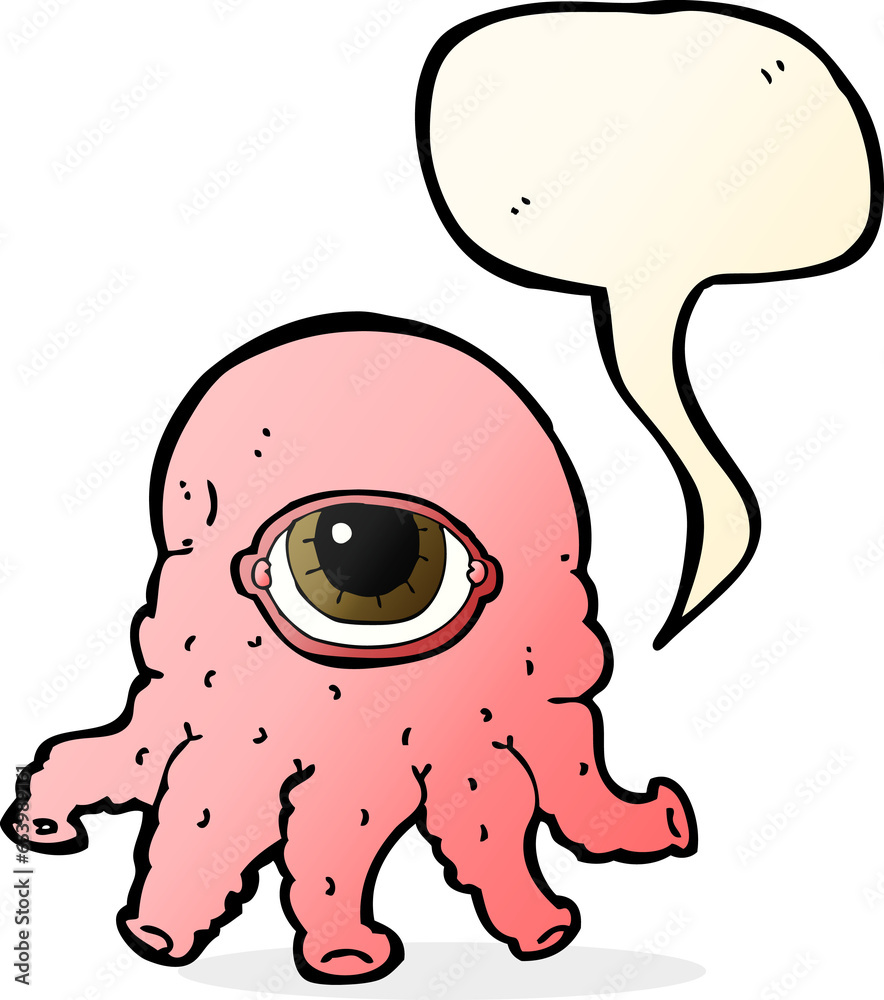cartoon alien head with speech bubble cartoon alien head with speech bubble
