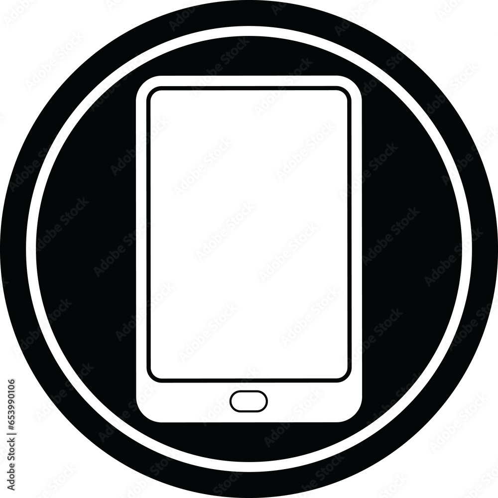 tablet computer vector illustration circular symbol tablet computer vector illustration circular symbol