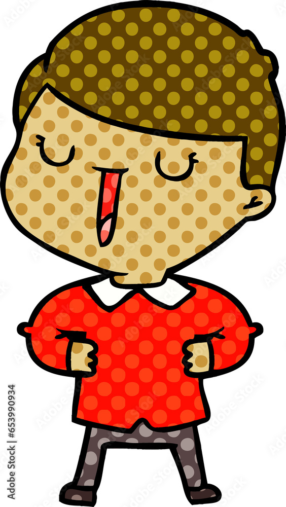 cartoon happy boy