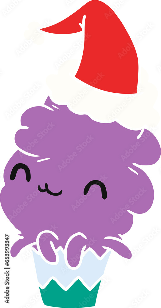 hand drawn christmas cartoon of kawaii muffin hand drawn christmas cartoon of kawaii muffin