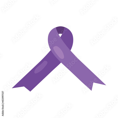 purple ribbon campaign cancer design