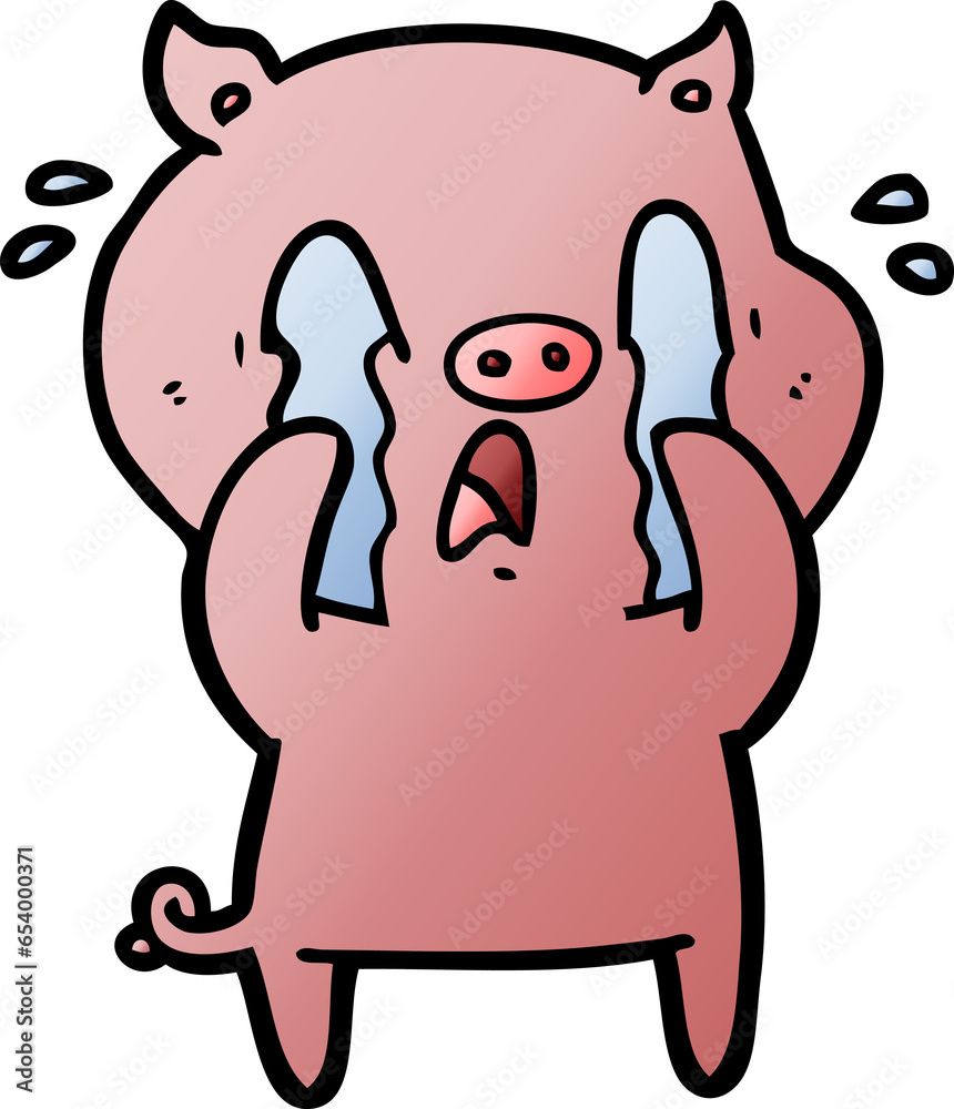 crying pig cartoon crying pig cartoon