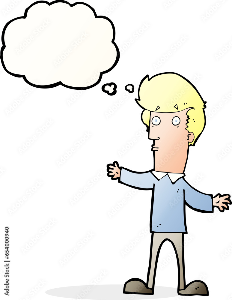cartoon startled man with thought bubble cartoon startled man with thought bubble
