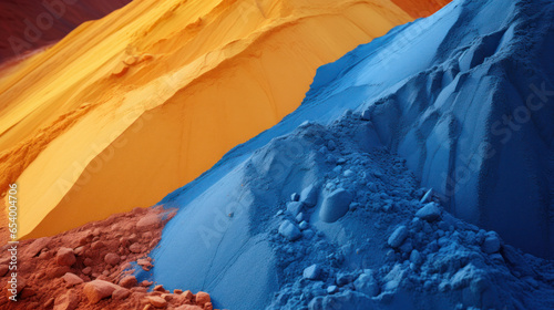Colorful sand as the background image with wave-shaped structure.