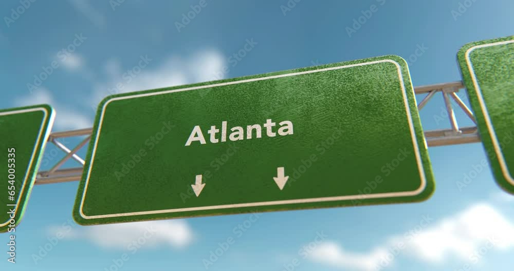 Atlanta Sign in a 3D animation Atlanta Sign in a 3D animation