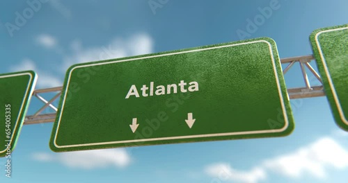 Atlanta Sign in a 3D animation