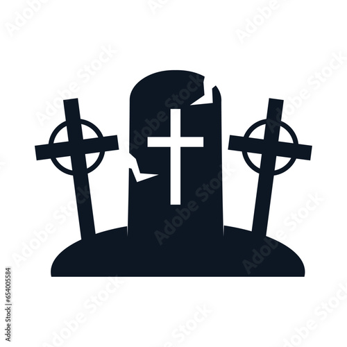 halloween tombstone silhouette
