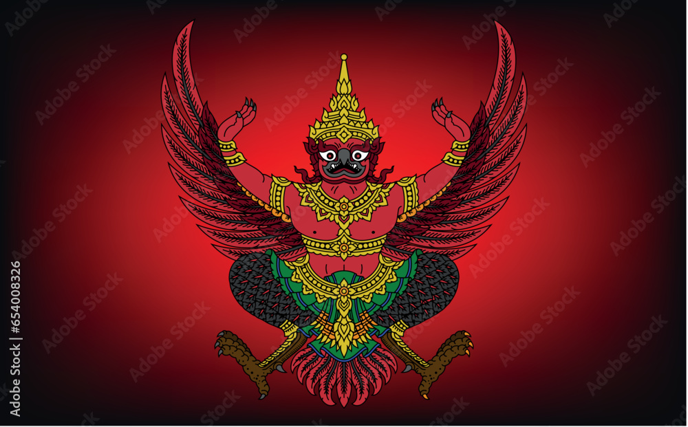 Obraz premium Garuda mythological figure present in the myths of Hinduism
