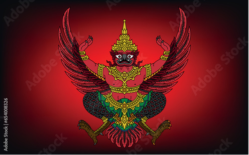 Garuda mythological figure present in the myths of Hinduism