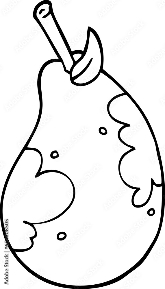 line drawing cartoon fresh pear line drawing cartoon fresh pear