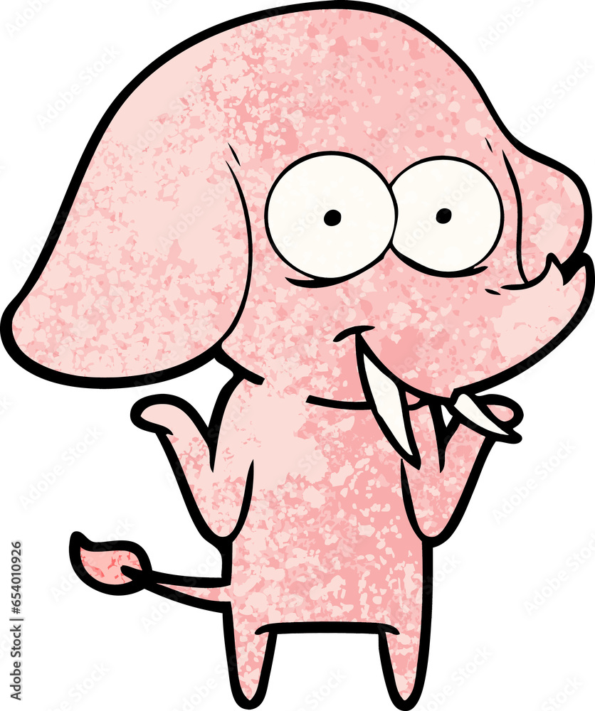 Obraz premium happy cartoon elephant