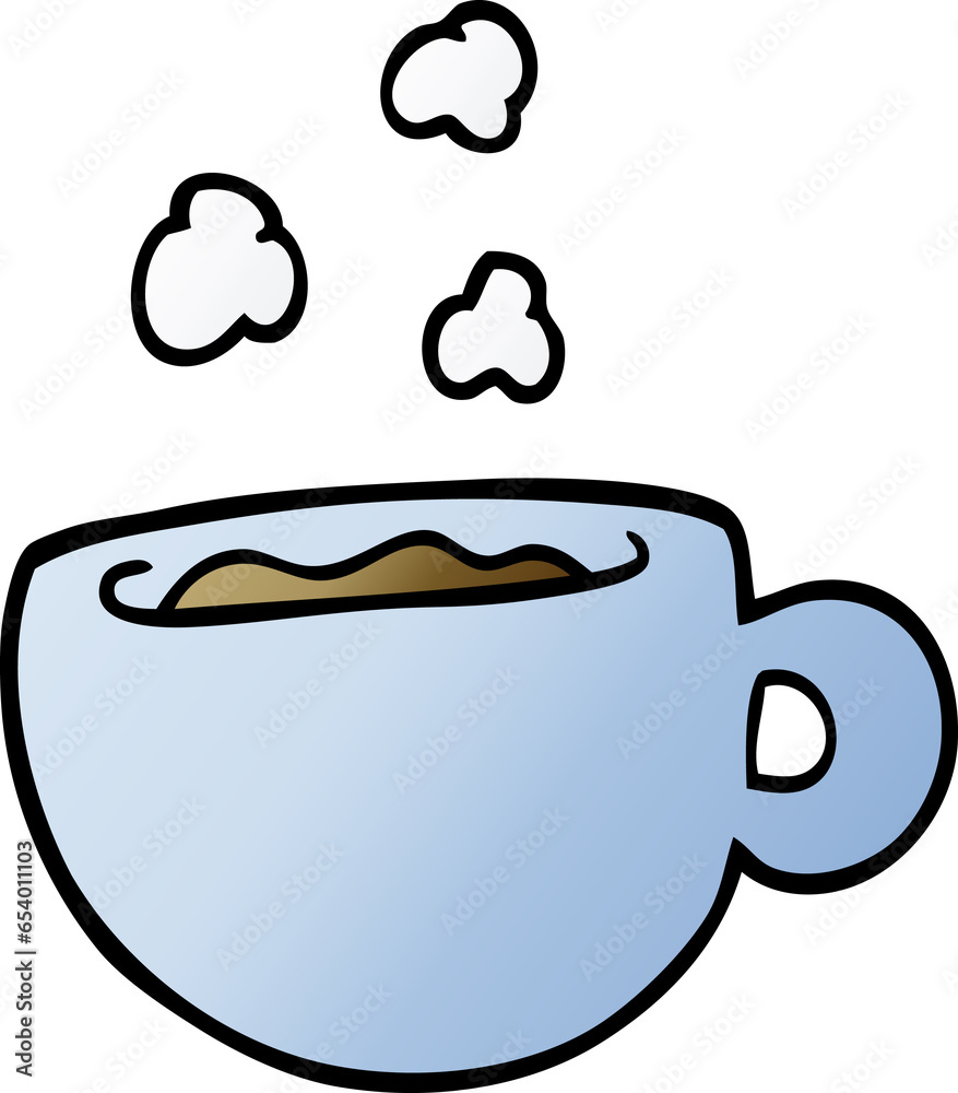 cartoon doodle coffee cup