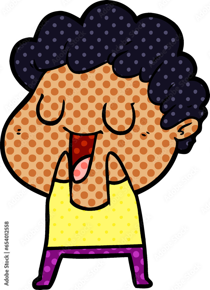 Obraz premium laughing cartoon man