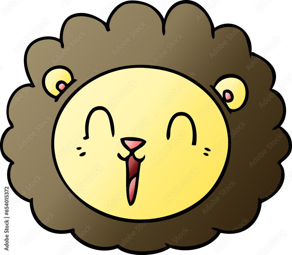 Fototapeta premium cartoon lion face