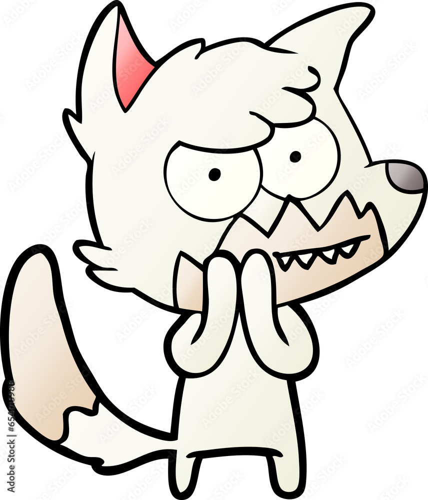cartoon grinning fox cartoon grinning fox