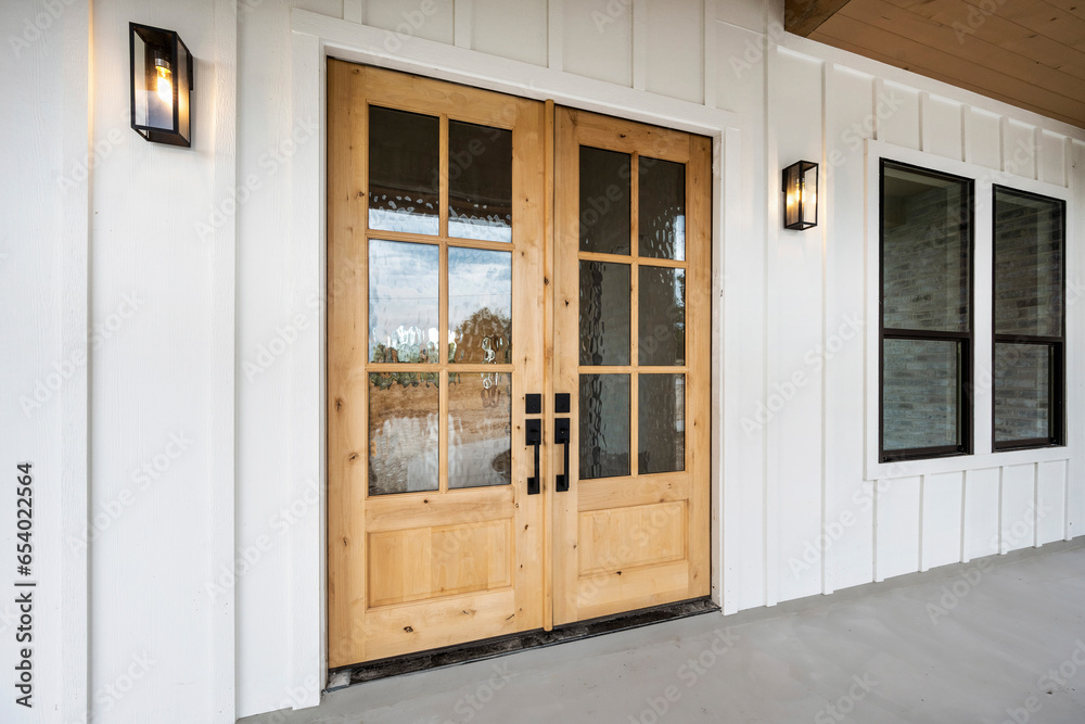 Fototapeta premium the front door of a home 