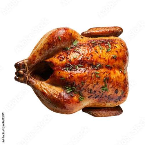 Roasted Chicken, Transparent Background top View