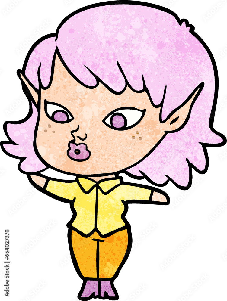 pretty cartoon elf girl pretty cartoon elf girl
