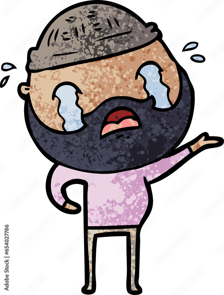 cartoon bearded man crying cartoon bearded man crying