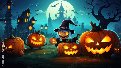 A group of cartoon pumpkins come to life and organize a Halloween parade, leading children on a magical adventure. Halloween cartoon