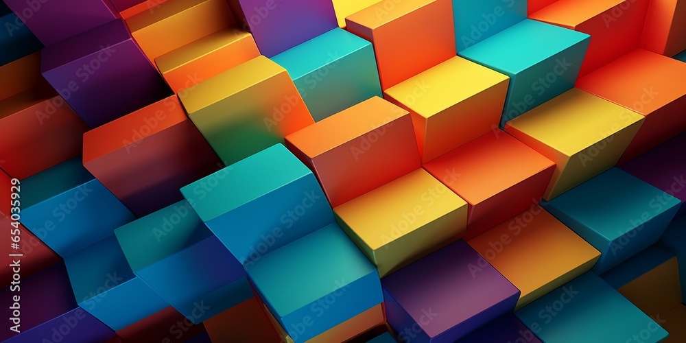 geometric colorful 3d shape pattern background geometric colorful 3d shape pattern background