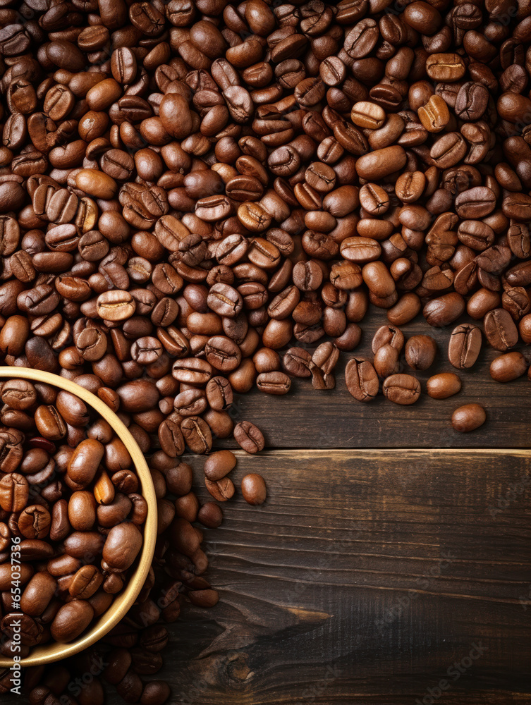 Coffee Beans Background with Copy Space Coffee Beans Background with Copy Space