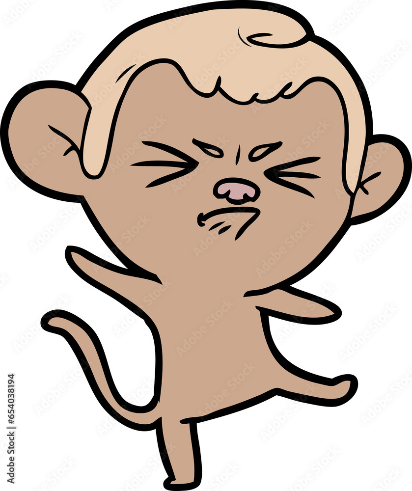cartoon annoyed monkey cartoon annoyed monkey