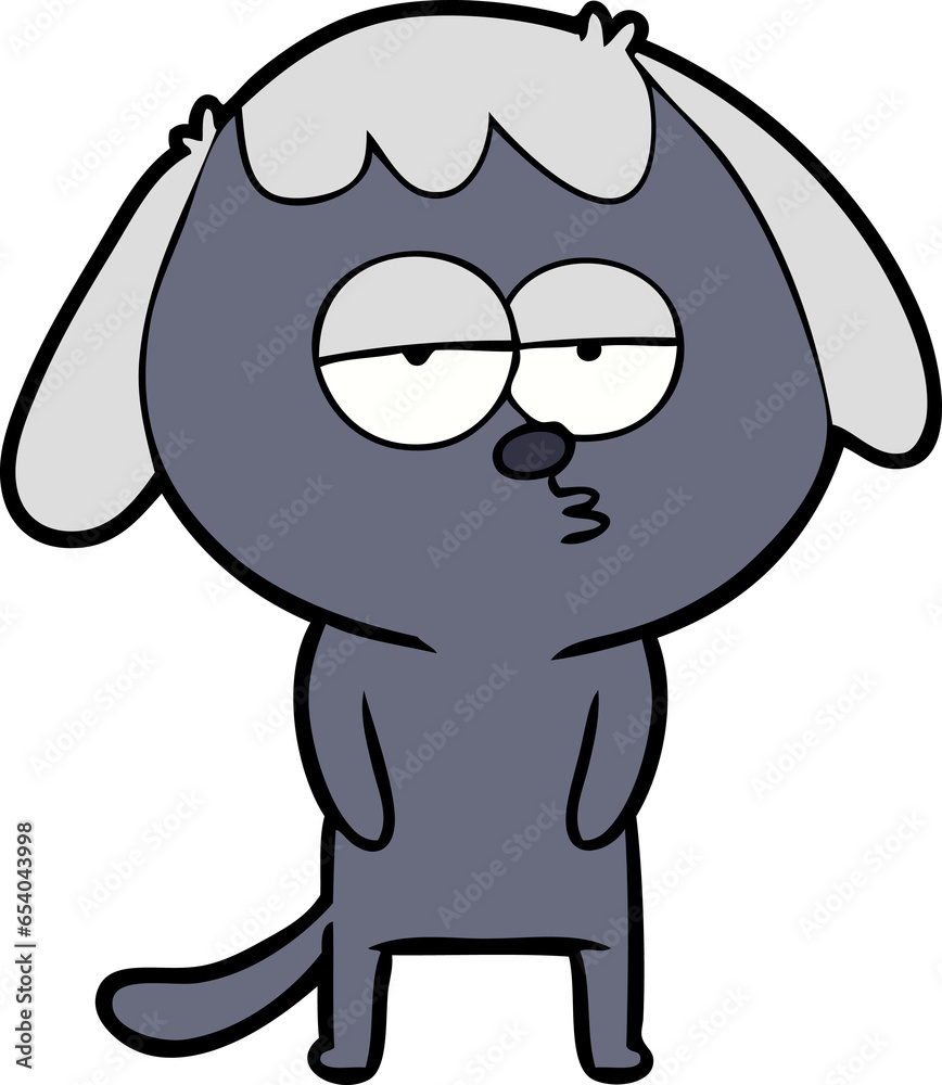 cartoon tired dog cartoon tired dog
