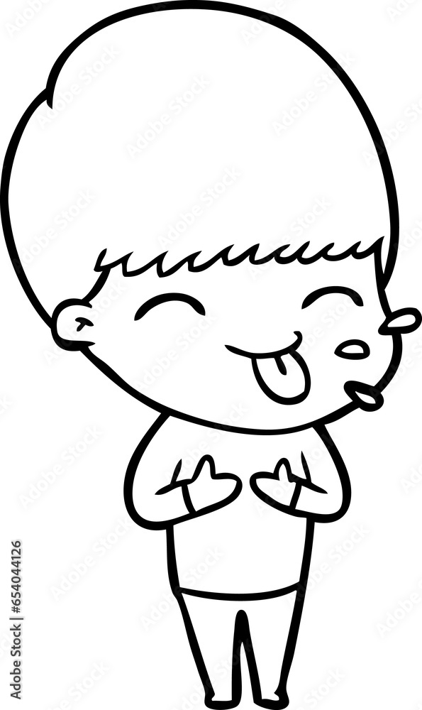 Obraz premium funny cartoon boy