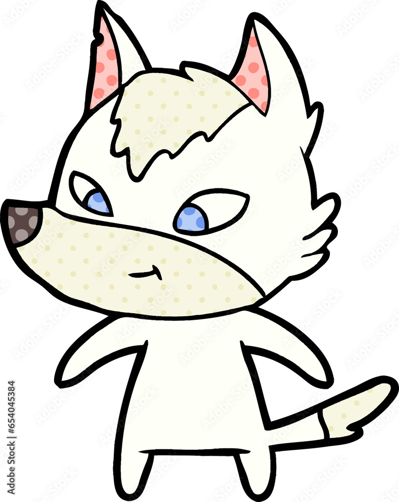friendly cartoon wolf friendly cartoon wolf
