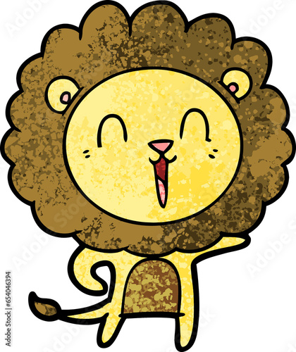 laughing lion cartoon