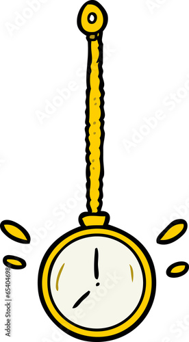 Εκτύπωση καμβά cartoon swinging gold hypnotist watch