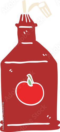 cartoon doodle tomato ketchup