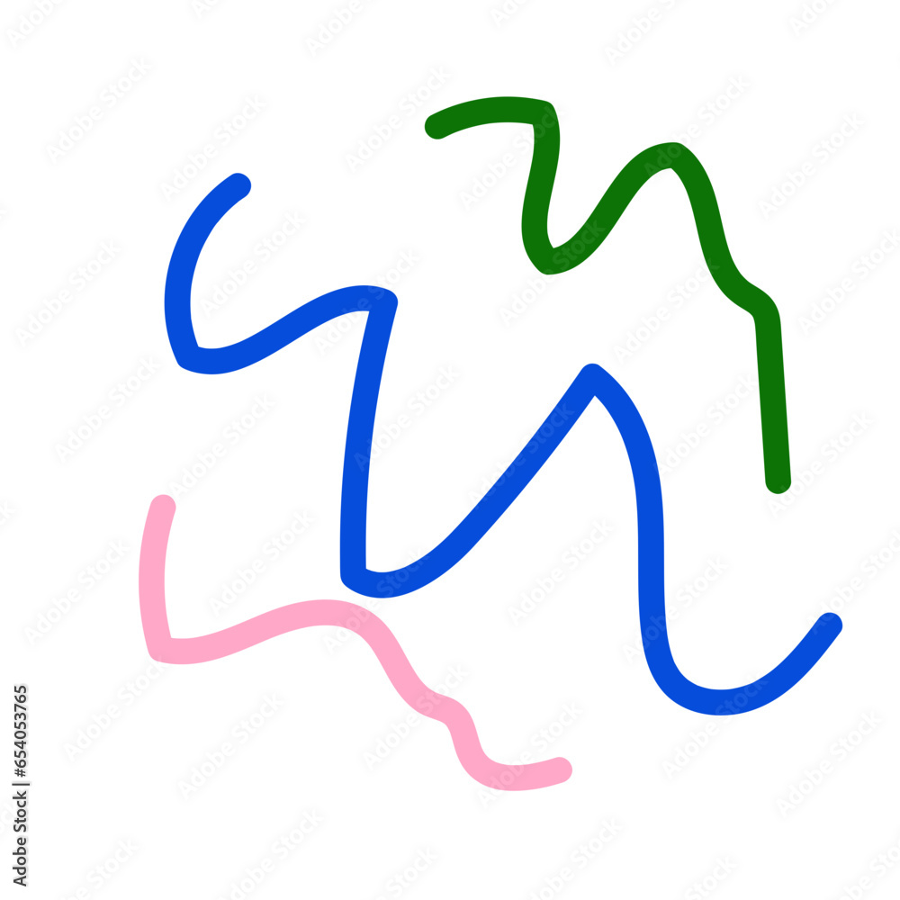 Green blue pink abstract scribble doodle Green blue pink abstract scribble doodle