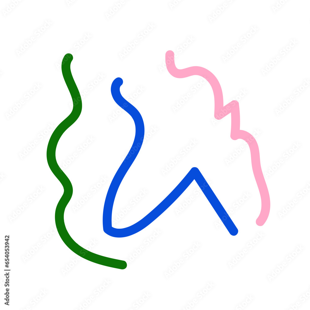 Obraz premium Green blue pink abstract scribble doodle 