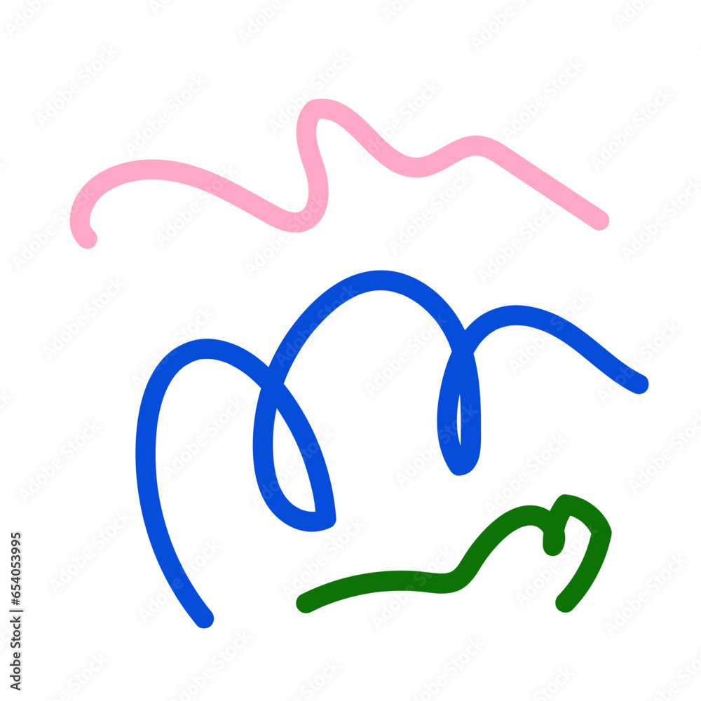 Green blue pink abstract scribble doodle Green blue pink abstract scribble doodle